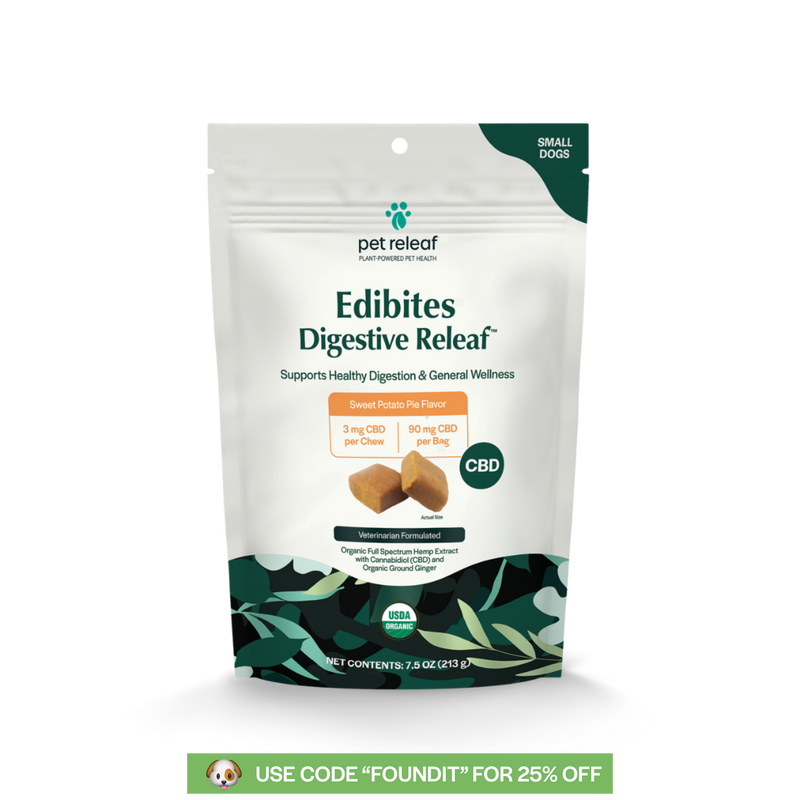Digestive Releaf CBD Edibites For Dogs – Sweet Potato