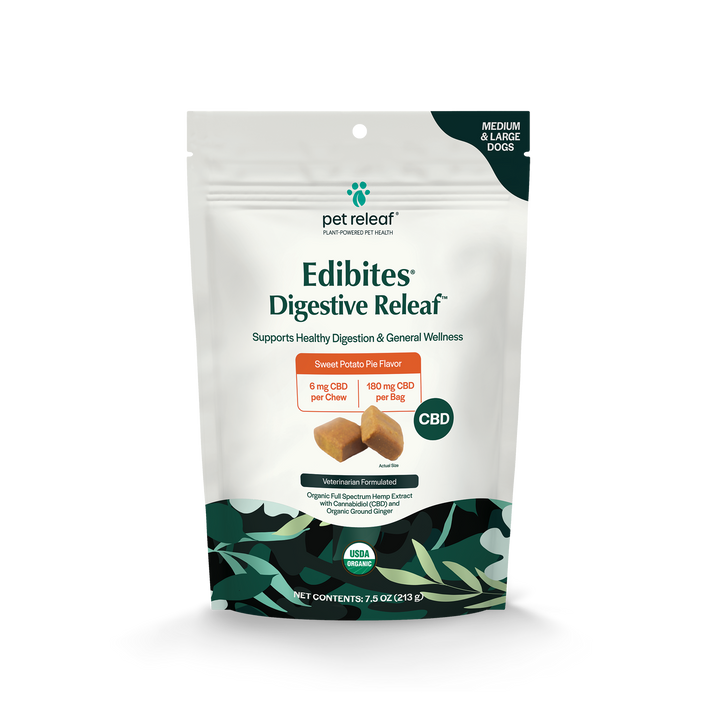 Digestive Releaf CBD Edibites For Dogs Sweet Potato Pet Releaf