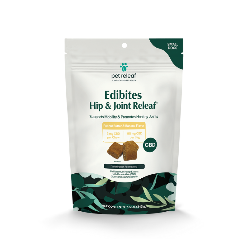 Hip & Joint Releaf CBD Edibites For Dogs – Peanut Butter Banana