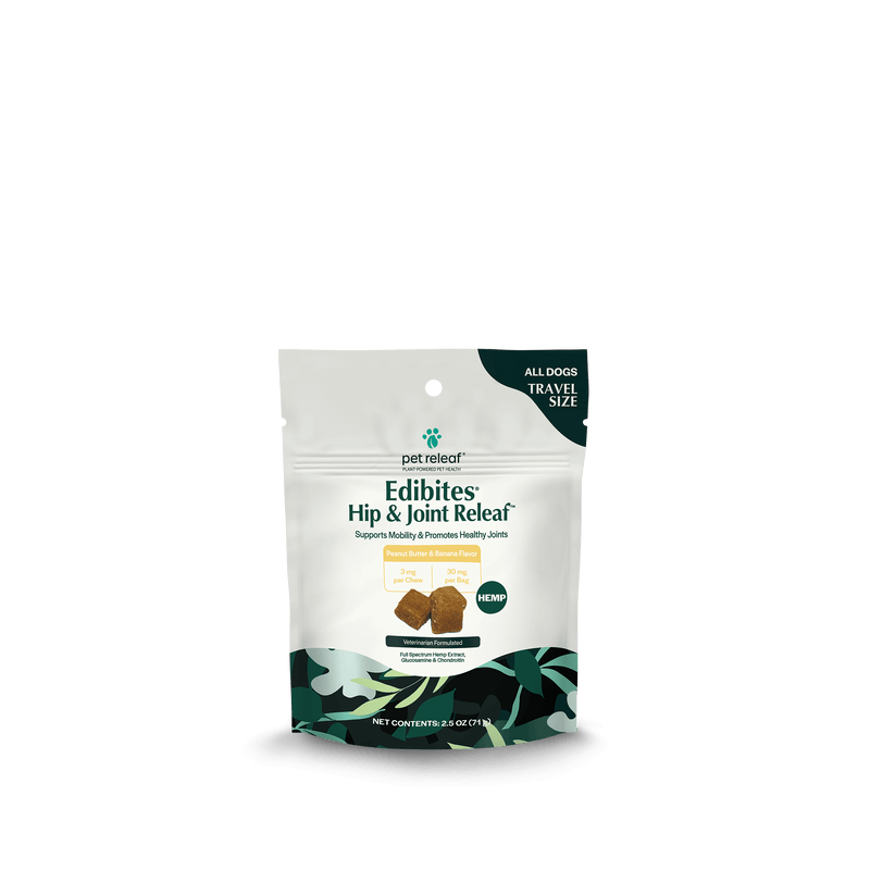 Hip & Joint Releaf Hemp Edibites For Dogs – Peanut Butter Banana