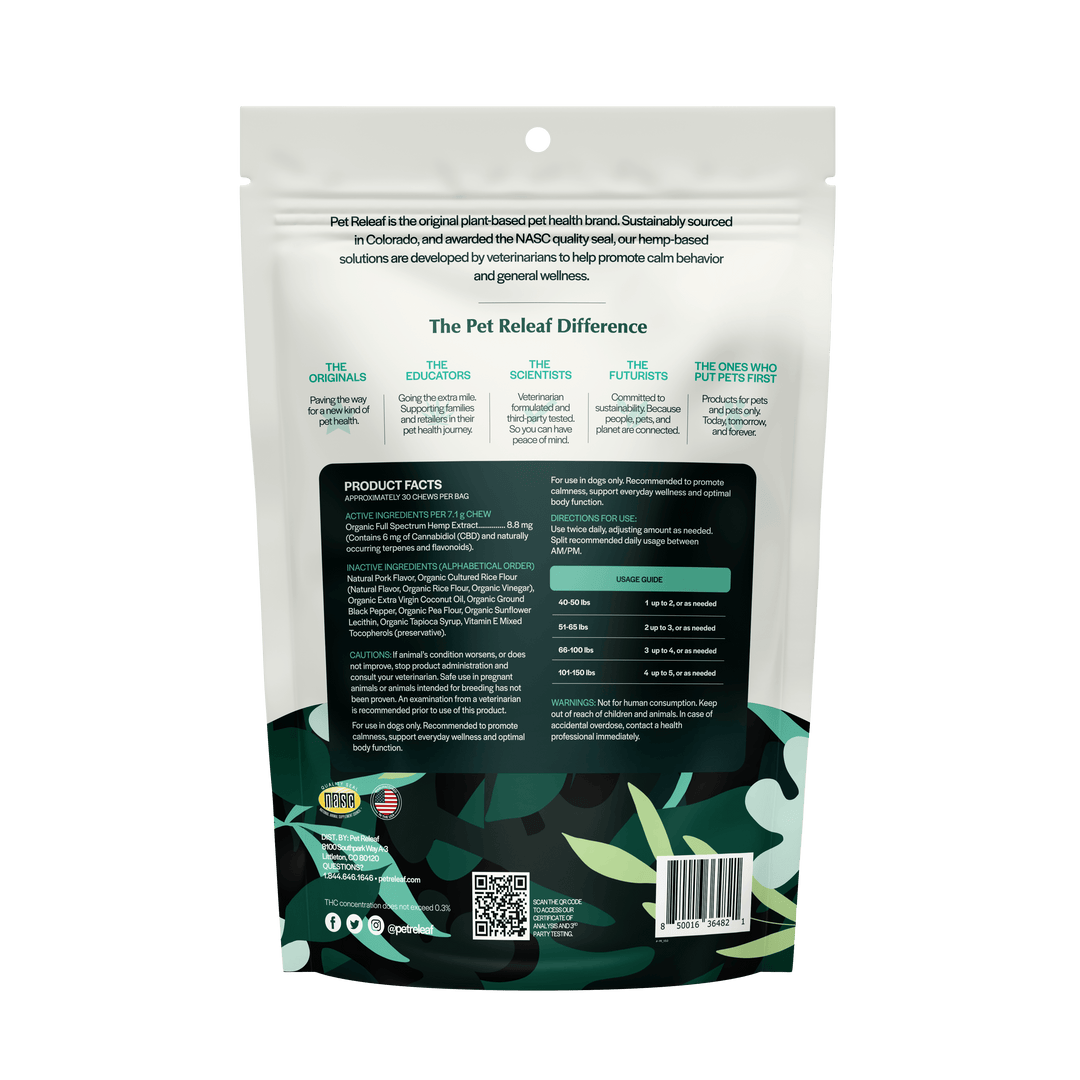 Stress Releaf CBD Edibites For Dogs – Bacon | Pet Releaf - Pet Releaf