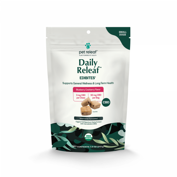 Daily Releaf Edibites for Small Dogs - Blueberry Cranberry Flavor