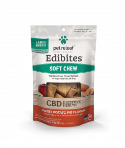 Large Breed CBD-infused Sweet Potato Pie Hemp Oil Edibites (Digestive Health) For Dogs - Pet Releaf