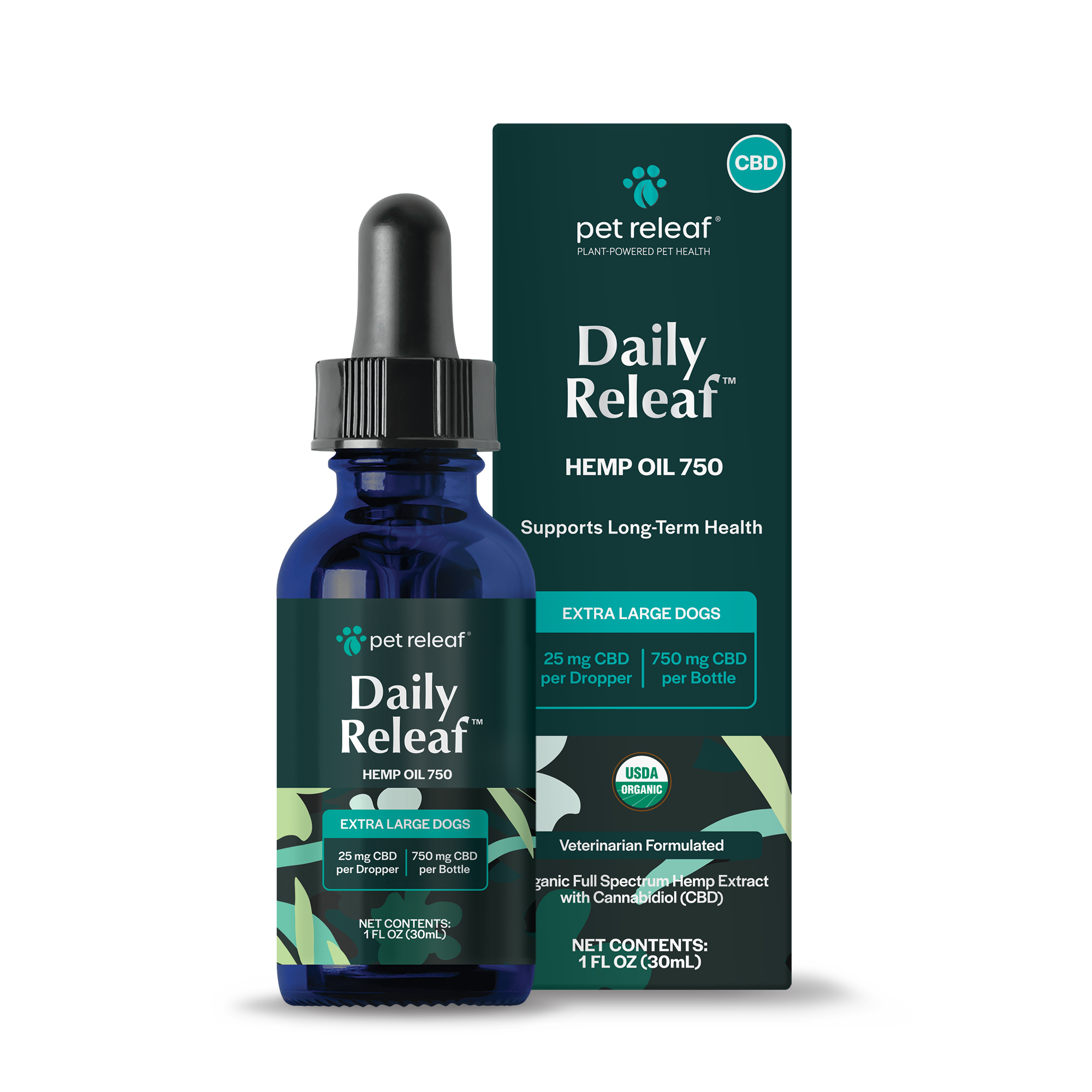 Daily Releaf 750mg Hemp Oil for XL Dogs