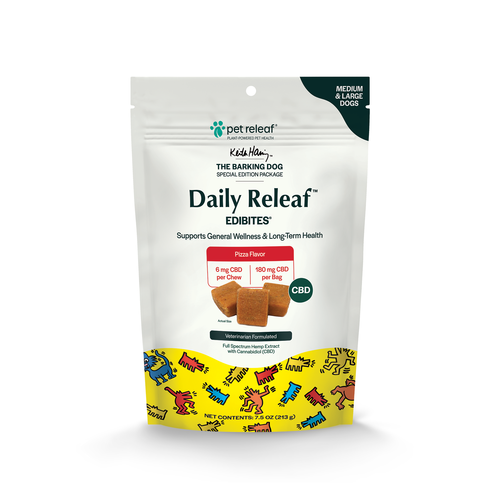 Daily Releaf Edibites for Medium Large Dogs - Pizza Flavor