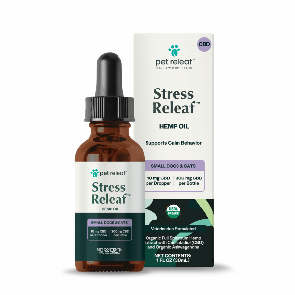 Stress Releaf Hemp Oil for Small Dogs and Cats