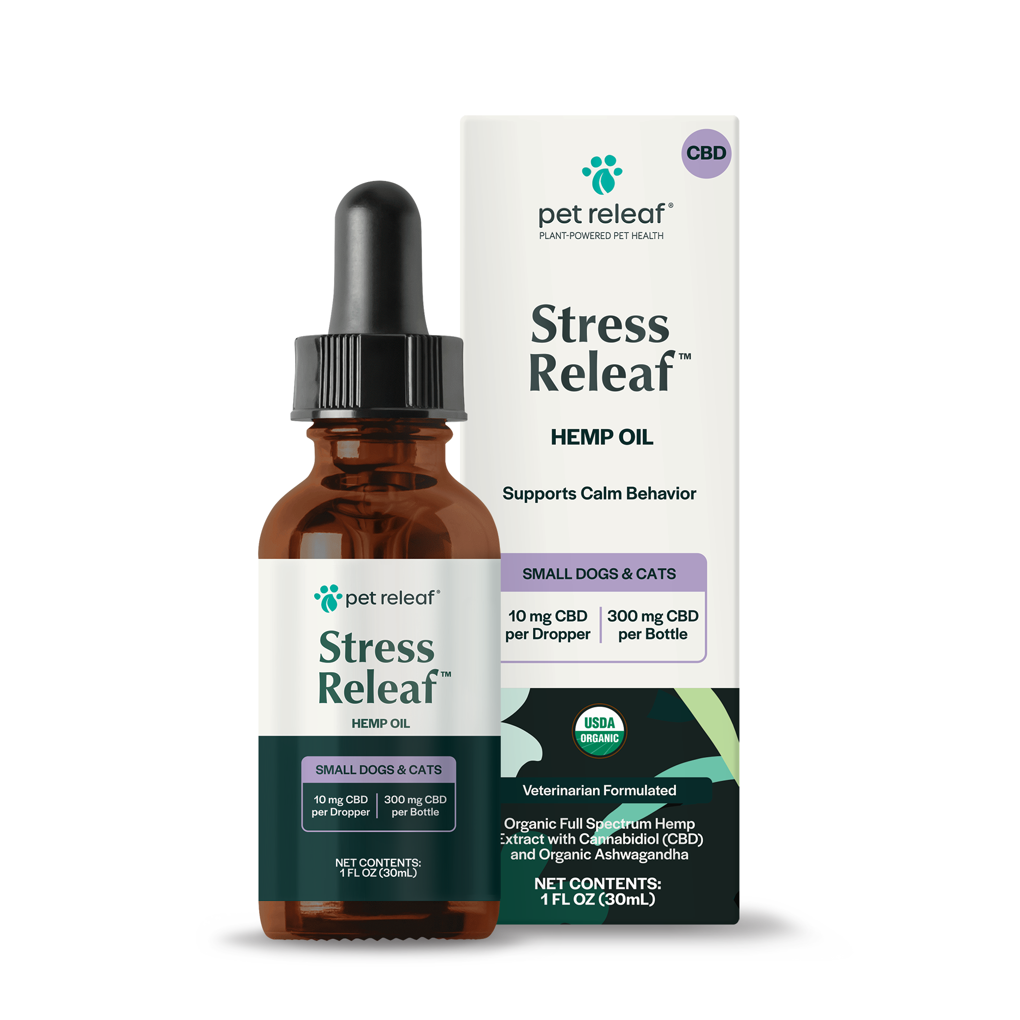 Stress Releaf Hemp Oil for Small Dogs and Cats