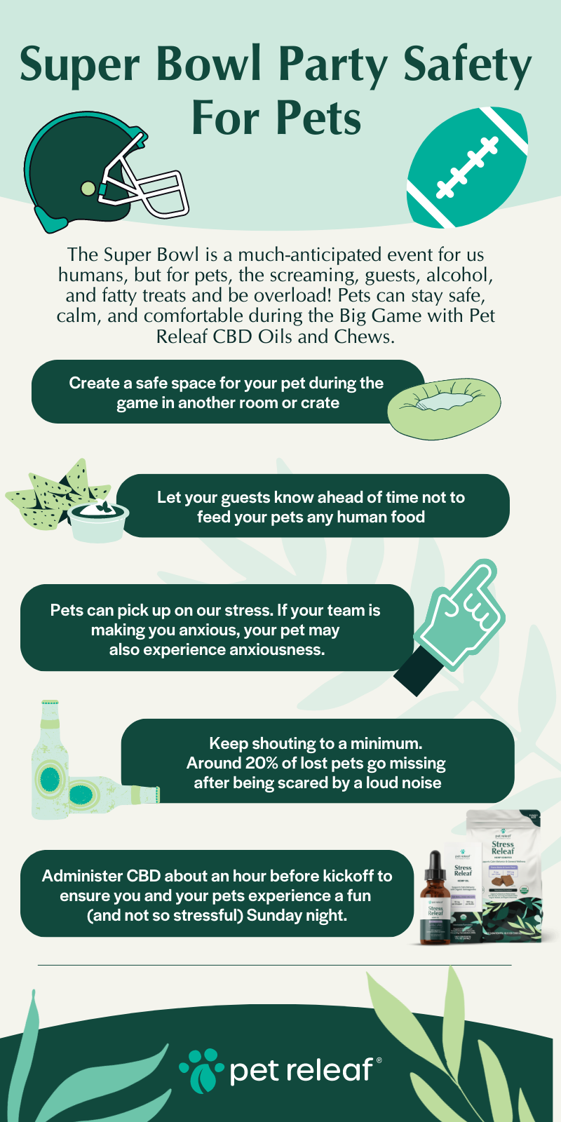 Super Bowl Party Safety For Pets Infographic